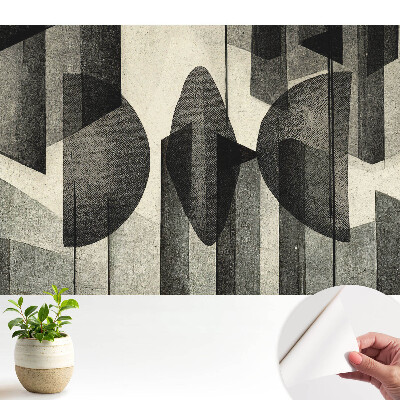 Tapeta do obývačky s abstraktným geometrickým vzorom vytvárajúcim symetriu priestoru