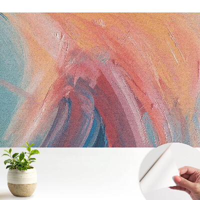 Tapeta do obývačky s abstraktným motívom farebných tvarov vyjadrujúcich emócie