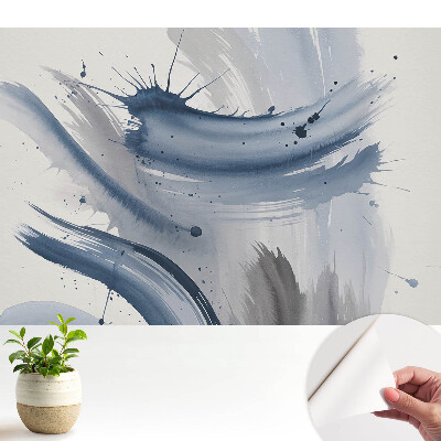 Tapeta do obývačky Modré abstraktné ťahy štetcom