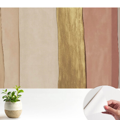 Tapety na stenu samolepiace Zvislé pruhy v odtieňoch béžovej a hnedej