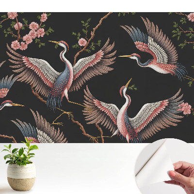 Tapeta Vtáky a kvety na pozadí prírody