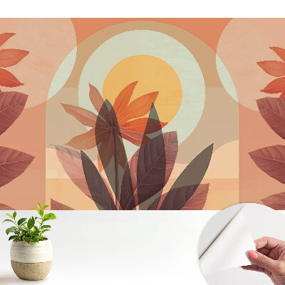 Luxusná tapeta Kvetinová abstrakcia symetria teplo