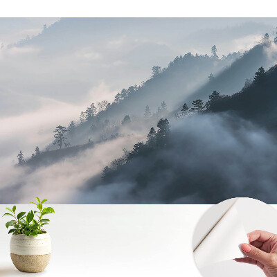 Tapeta Zamračená krajina hôr a stromov