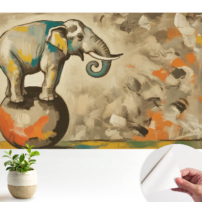 Luxusná tapeta Farebný slon na lopte