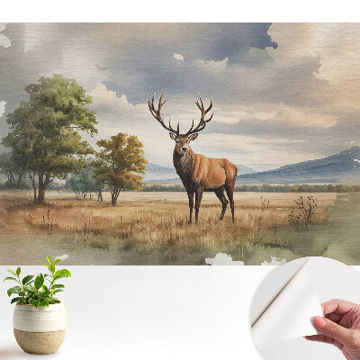 Luxusná tapeta s motívom jelena v jesennej krajine