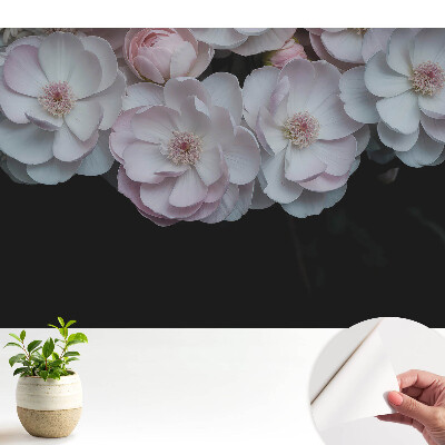 Tapeta Romantické kvety v jemných farbách