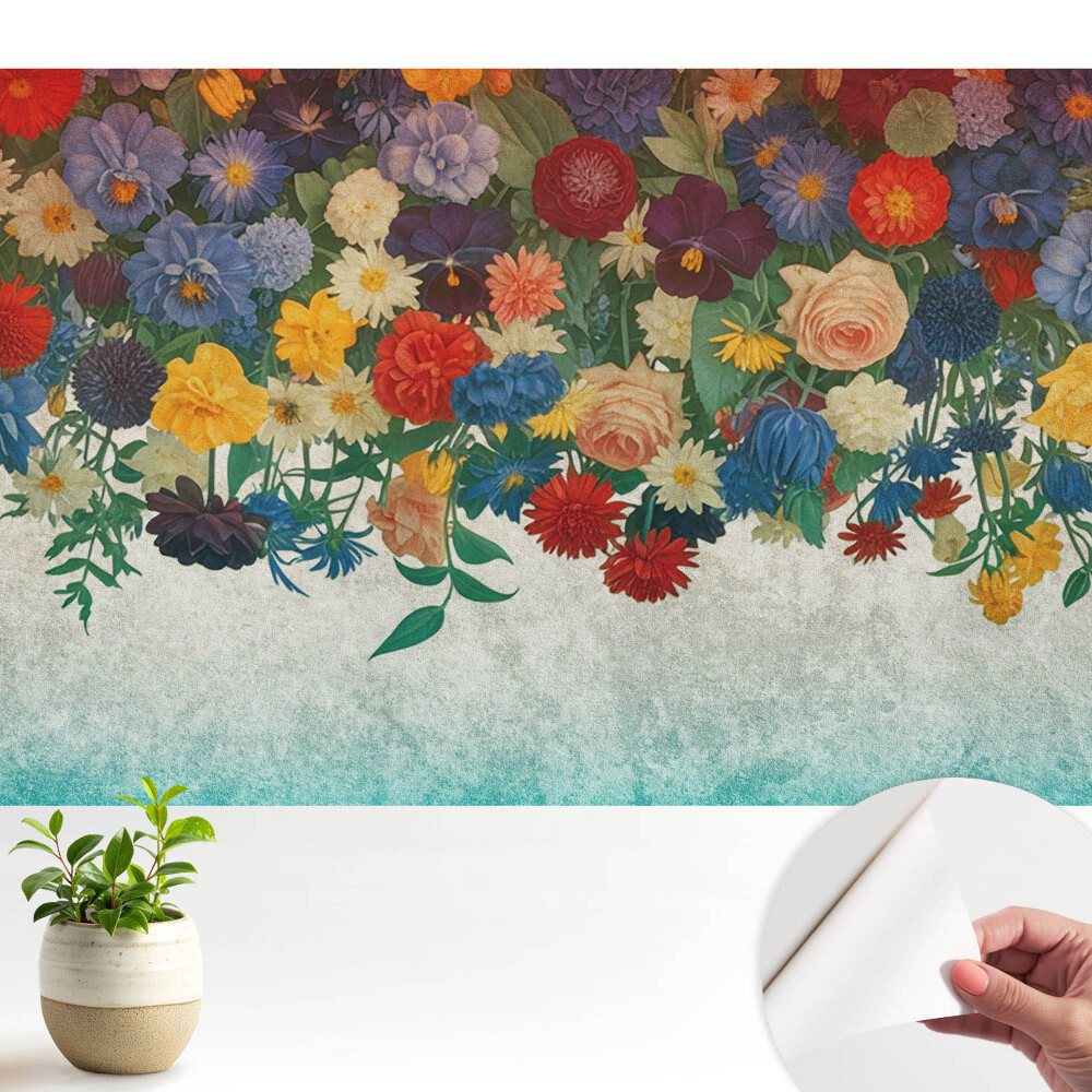 Luxusná tapeta Kvetinový motív rustikálnej harmónie.