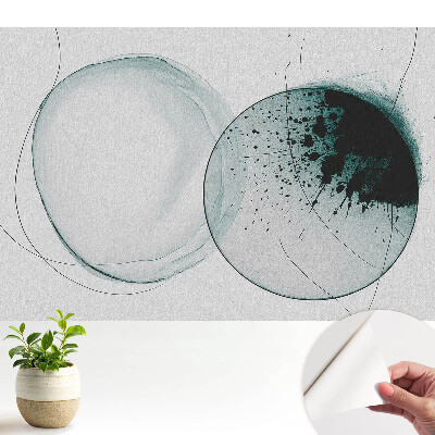 Luxusná tapeta Okrúhle tvary v zelenej farbe