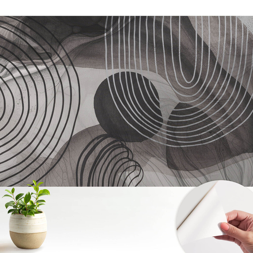 Tapeta Geometrické kontrastné čiary sivej