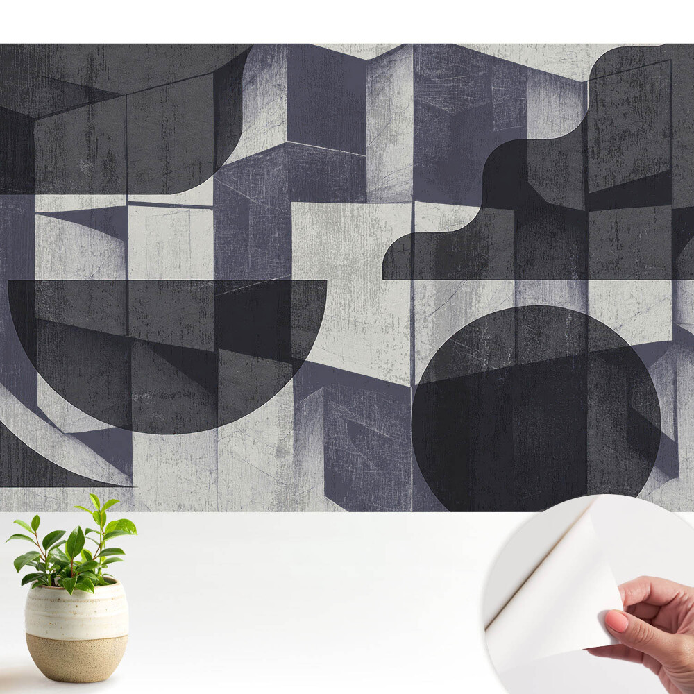 Tapeta do obývačky s geometrickou abstrakciou v modernom harmonickom dizajne