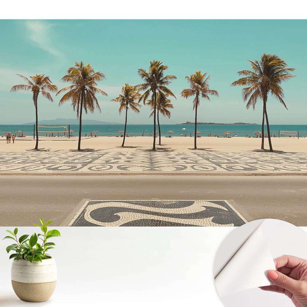 Tapety na stenu samolepiace Tropická pláž, palmy, oceán