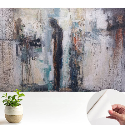 Tapeta do obývačky Abstraktná silueta v tlmených farbách