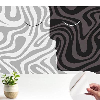 Tapeta Kontrastný abstraktný vzor tváre