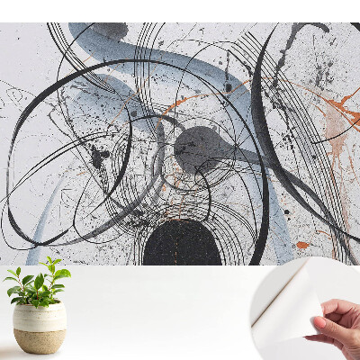 Tapeta do obývačky s abstraktnými čiarami v rozptýlenom zložení