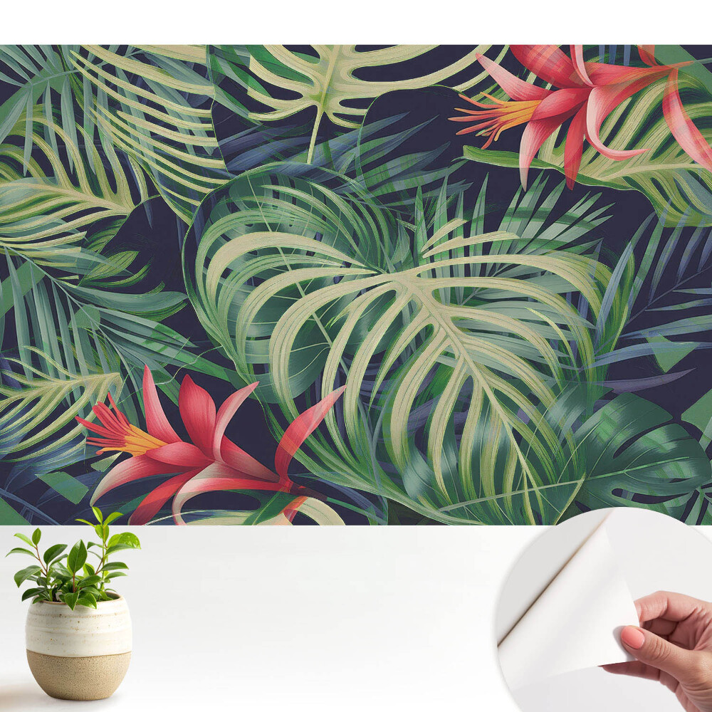 Tapety na stenu samolepiace Tropické listy energické podnebie