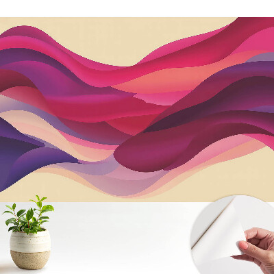 Tapeta s farebnými vlnami a abstraktnými tvarmi