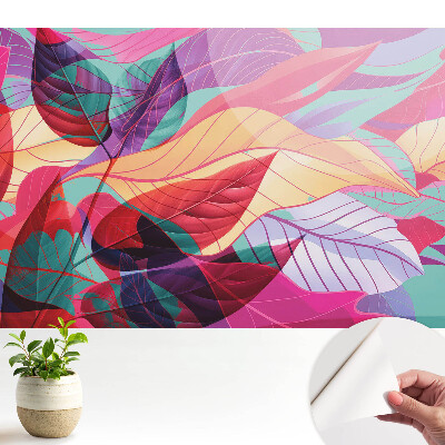 Tapeta Farebné listy v abstraktnom štýle