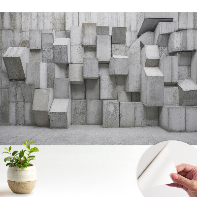 Luxusná tapeta s motívom betónových priemyselných kvádrov