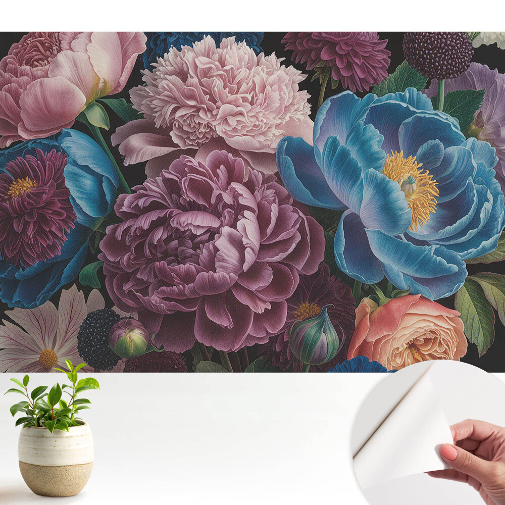 Luxusná tapeta Kvetinový vzor plný farieb