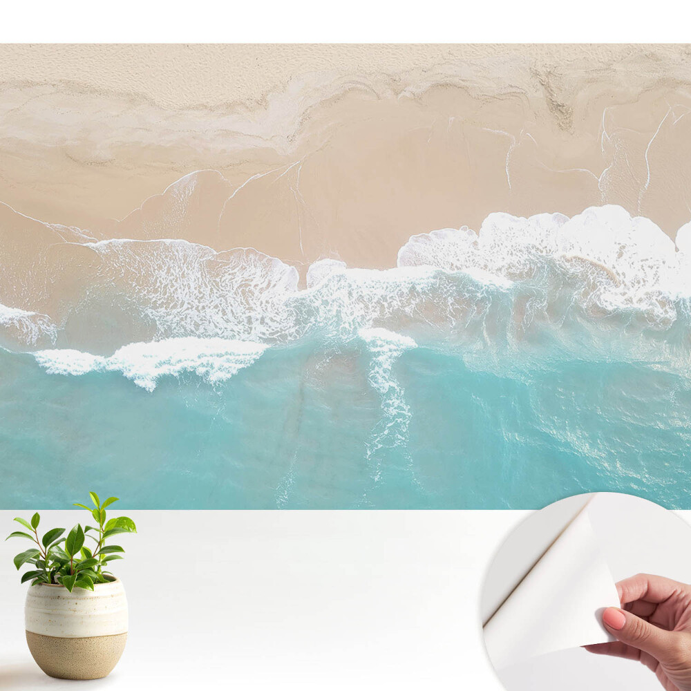 Tapety na stenu samolepiace Plážové vlny minimalizmus relaxácia