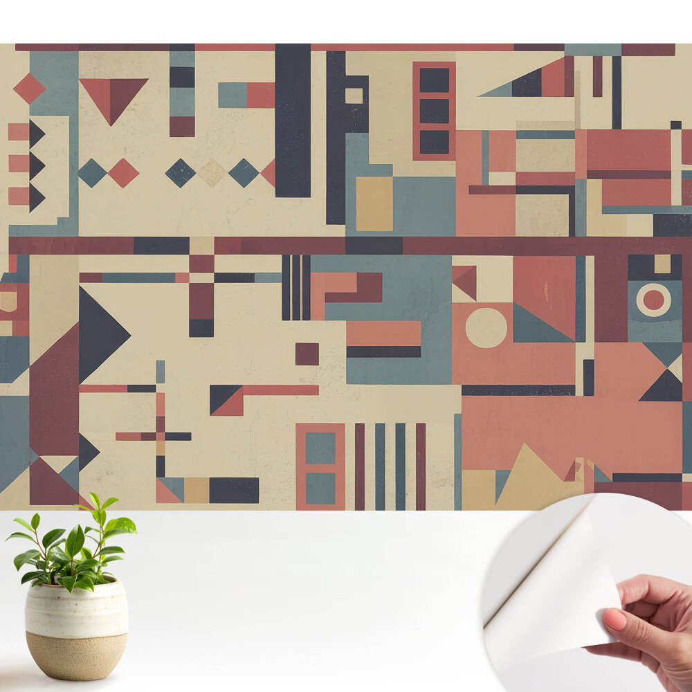 Tapeta Geometrické tvary a žiarivé farby