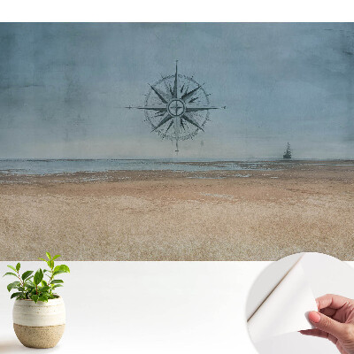 Tapety na stenu samolepiace Kompas oproti moru