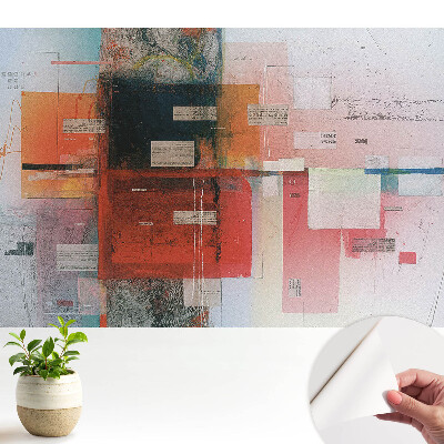 Tapety na stenu samolepiace Farby a tvary v abstraktnom štýle