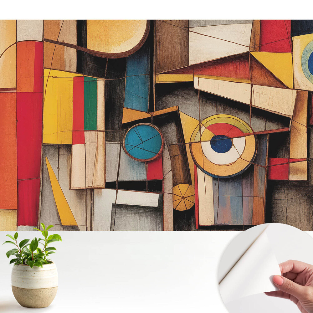 Tapeta do obývačky Abstraktné farebné formy