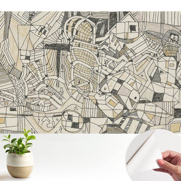 Tapety na stenu samolepiace Abstraktná geometrická kompozícia