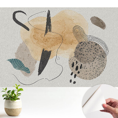 Tapeta do obývačky s farebnými abstraktnými modernými tvarmi