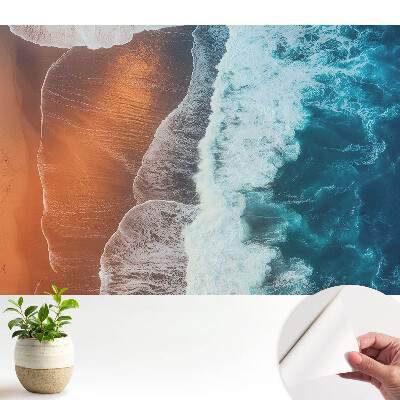 Tapeta na stenu samolepiaca s motívom stretnutia vody a zeme v energických farbách