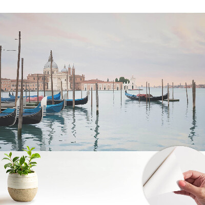 Tapeta Očarujúca lagúna, gondoly, pastelové farby