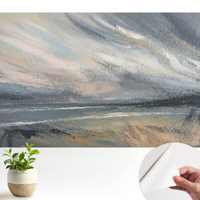 Tapeta Abstraktná krajina v dynamických odtieňoch sivej