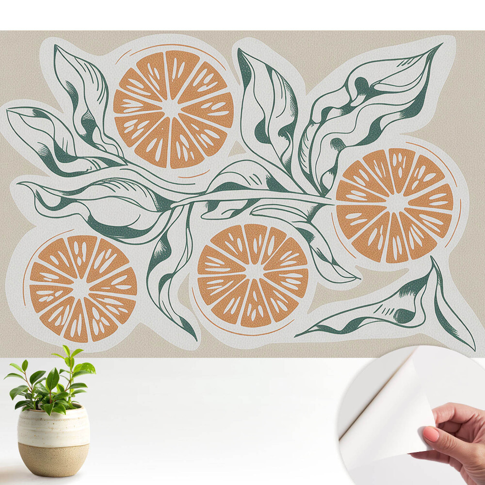 Tapety na stenu samolepiace Citrus a listy v harmónii