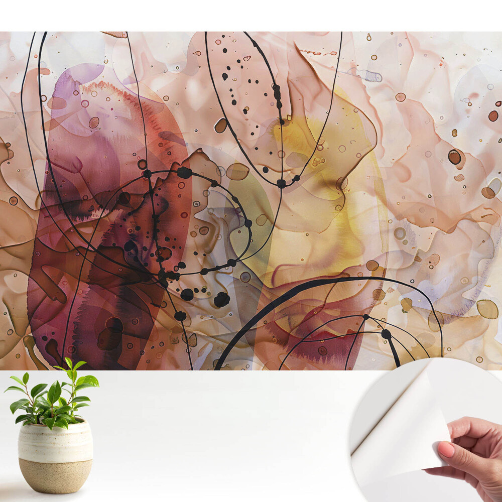 Tapeta do obývačky Farebná abstrakcia energia elegancia