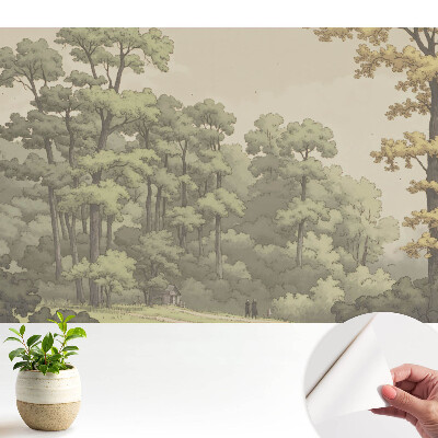 Tapeta do obývačky Pokojná zalesnená krajina