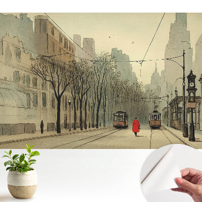 Luxusná tapeta Jesenné ráno v meste, klasická symetria