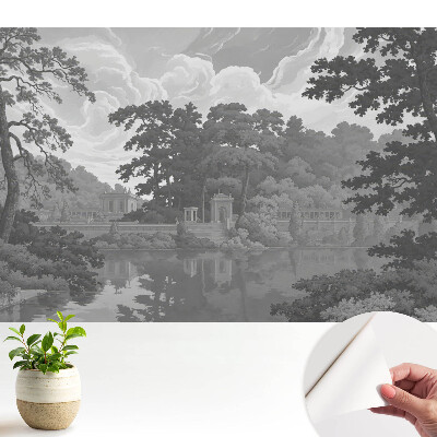 Luxusná tapeta Klasická krajina s jazerom a stromami