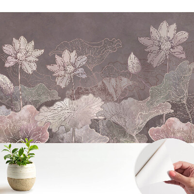 Tapeta s motívom lotosových kvetov prinášajúca eleganciu prírody