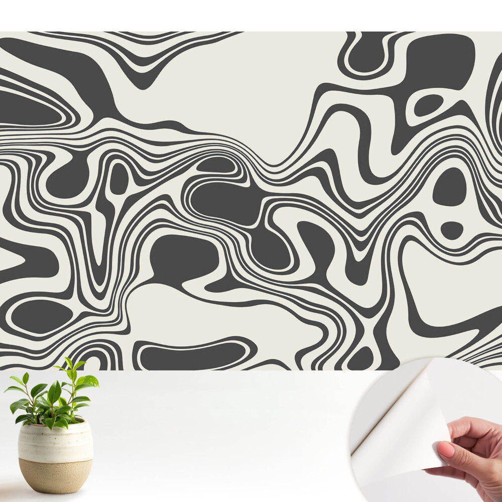 Tapety na stenu samolepiace Abstraktné vlny kontrastov