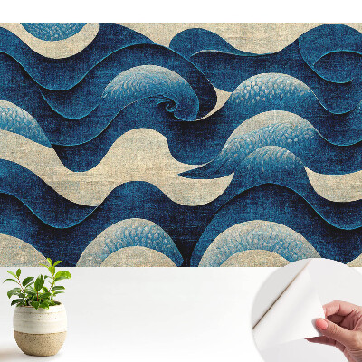 Luxusná tapeta s harmonickým vzorom abstraktných vĺn