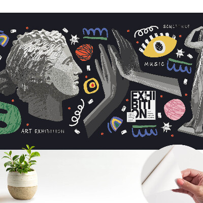 Luxusná tapeta s abstraktným umeleckým a hudobným motívom