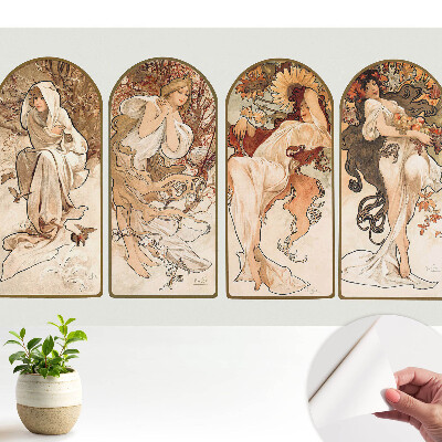 Tapeta do obývačky Štyri ženy v secesnom štýle