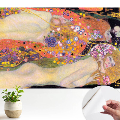 Luxusná tapeta s motívom fantasy figúrok a farebnými kvetmi