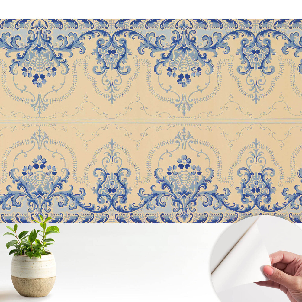 Tapeta Klasický ornamentálny vzor, ​​elegancia modrá