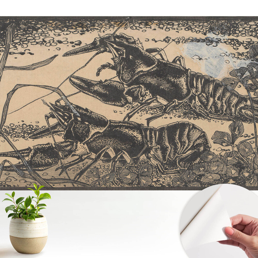 Tapeta do obývačky Raky a vodné rastliny v klasickom štýle