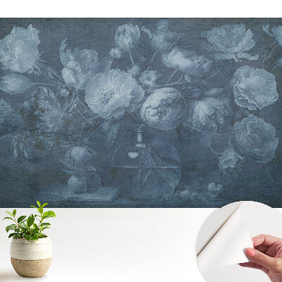 Luxusná tapeta s motívom kvetov vo váze v klasickom štýle