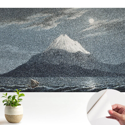 Tapeta s motívom nočných hôr a mora vhodná do obývačky