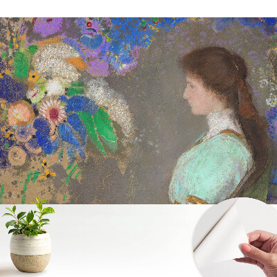 Luxusná tapeta s motívom ženy medzi kvetmi