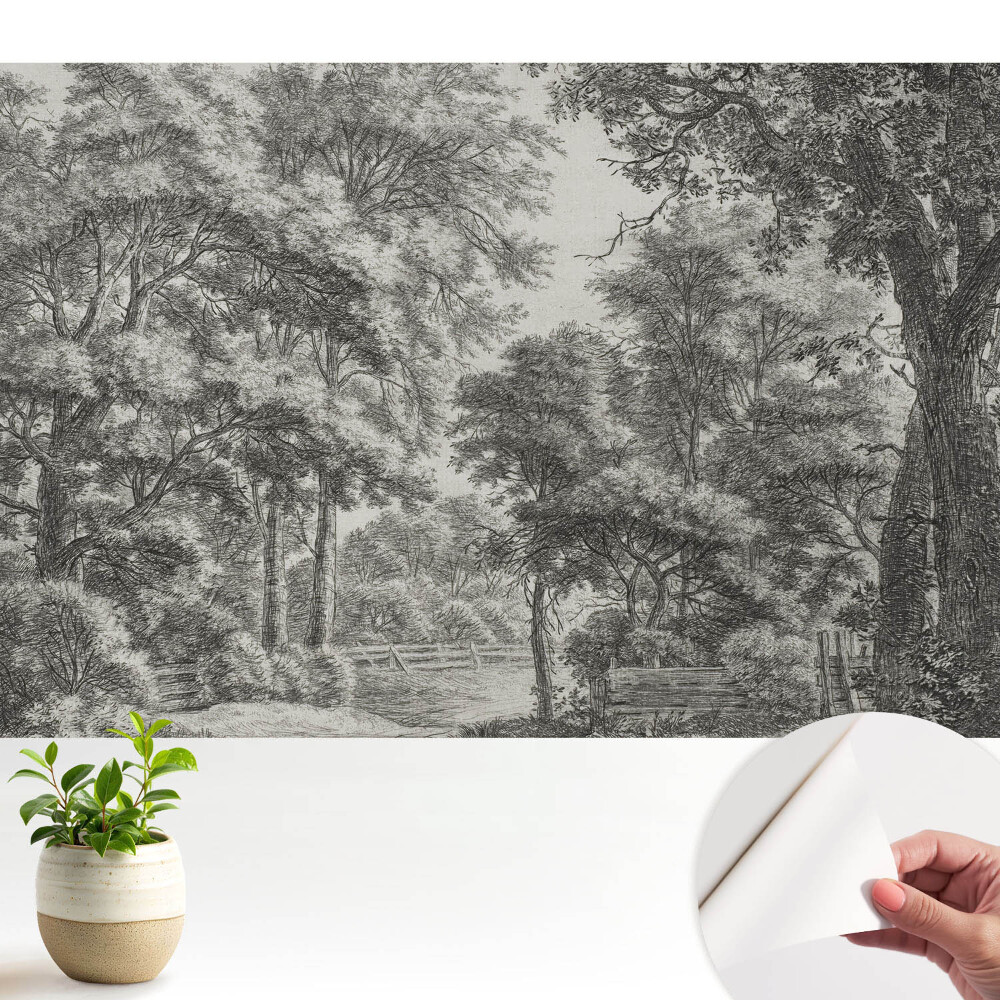 Tapeta Klasická lesná krajina harmónie a pokoja